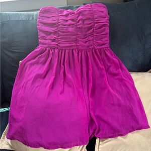 Vibrant Pink Strapless Dress